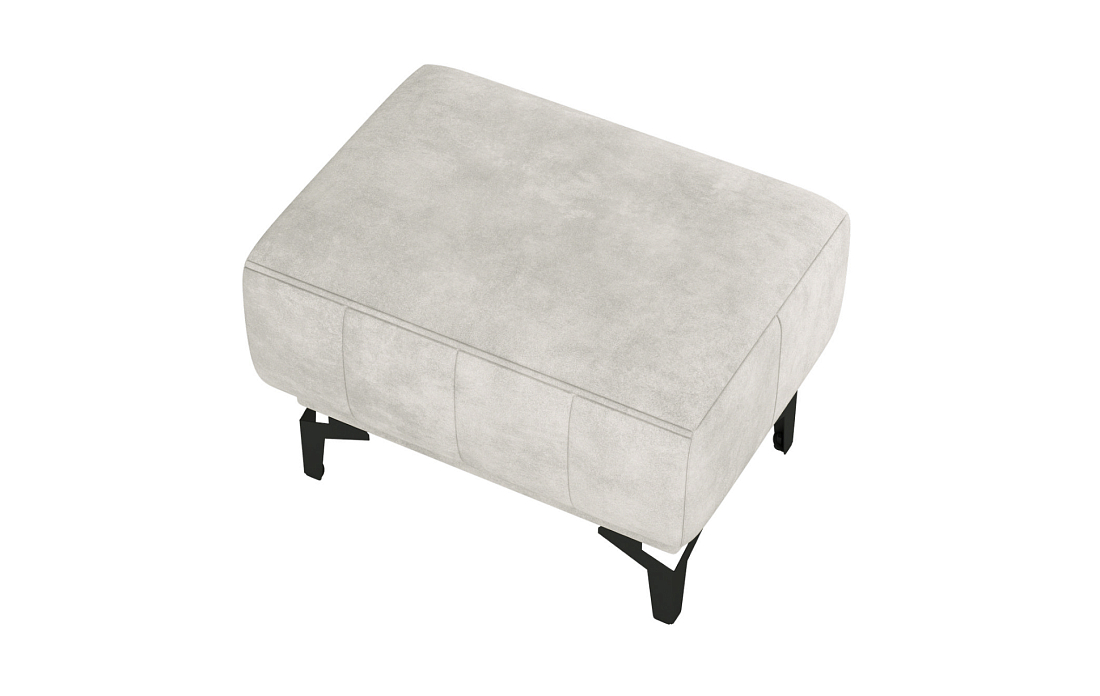 Одри / пуф велюр Олимпия 060 серебристый серый